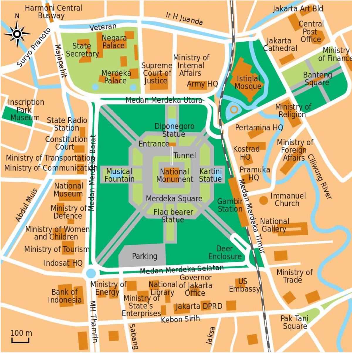 zemljevid urad Jakarta