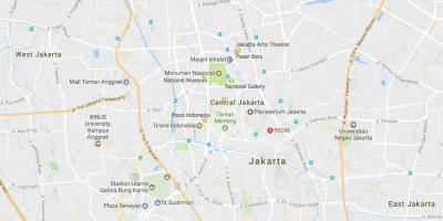 Zemljevid Jakarta centrih