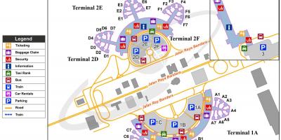 Soekarno hatta letališki terminal 2 zemljevid