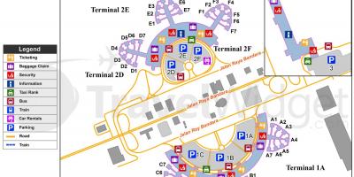 Soekarno hatta letališki terminal zemljevid