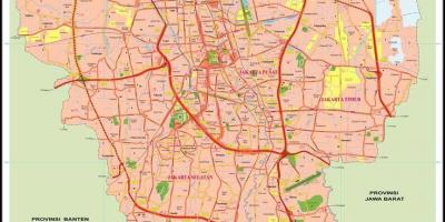 Zemljevid Jakarta staro mestno jedro