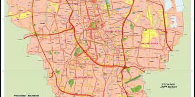 Osrednji Jakarta zemljevid