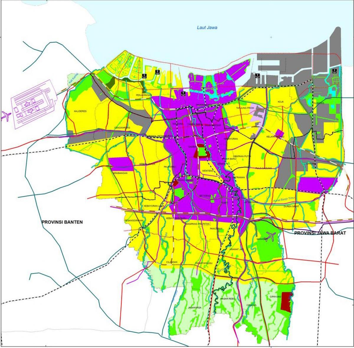 zemljevid Jakarta cbd