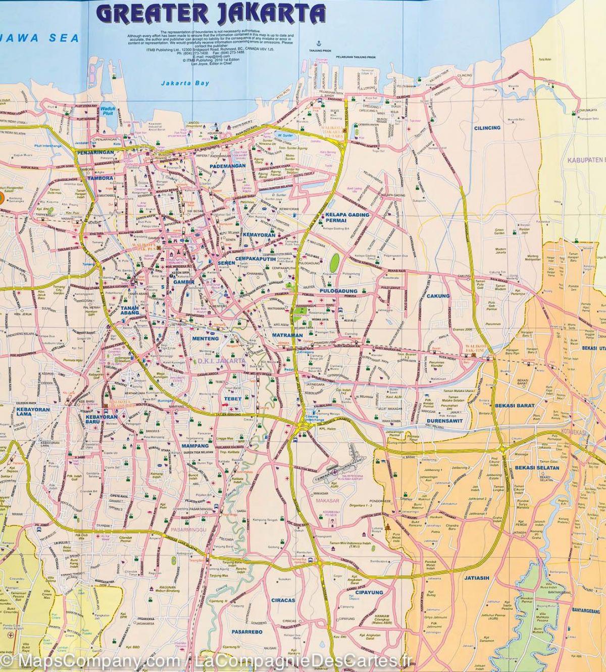 zemljevid Jakarta ulica