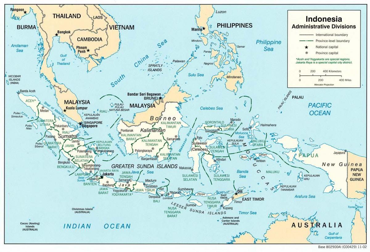 Jakarta indonezija zemljevid sveta