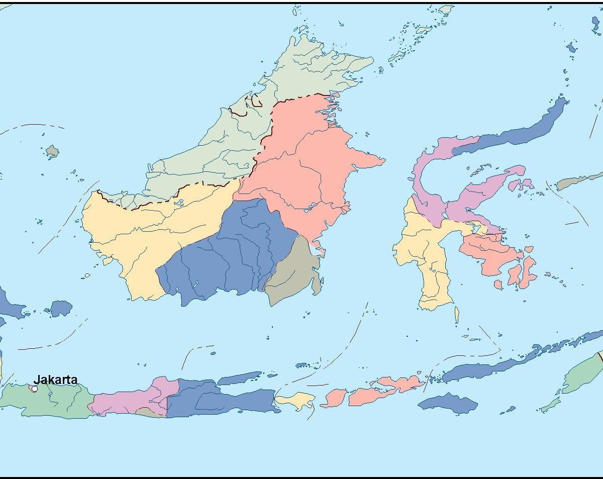 zemljevid Jakarta zemljevid vektor