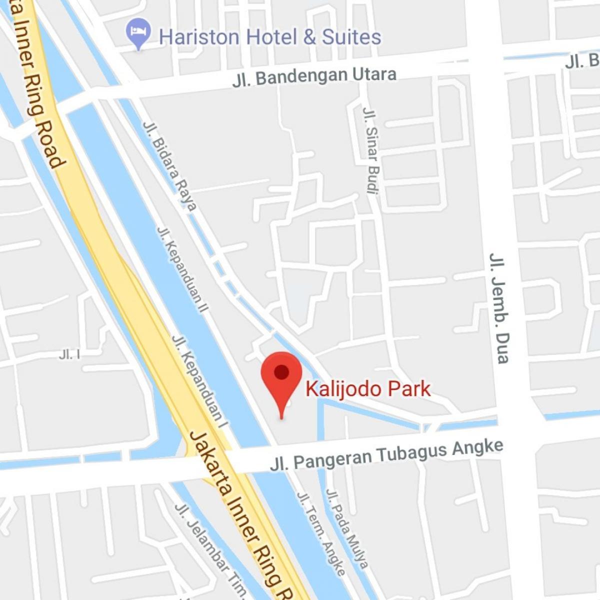 zemljevid kalijodo Jakarta
