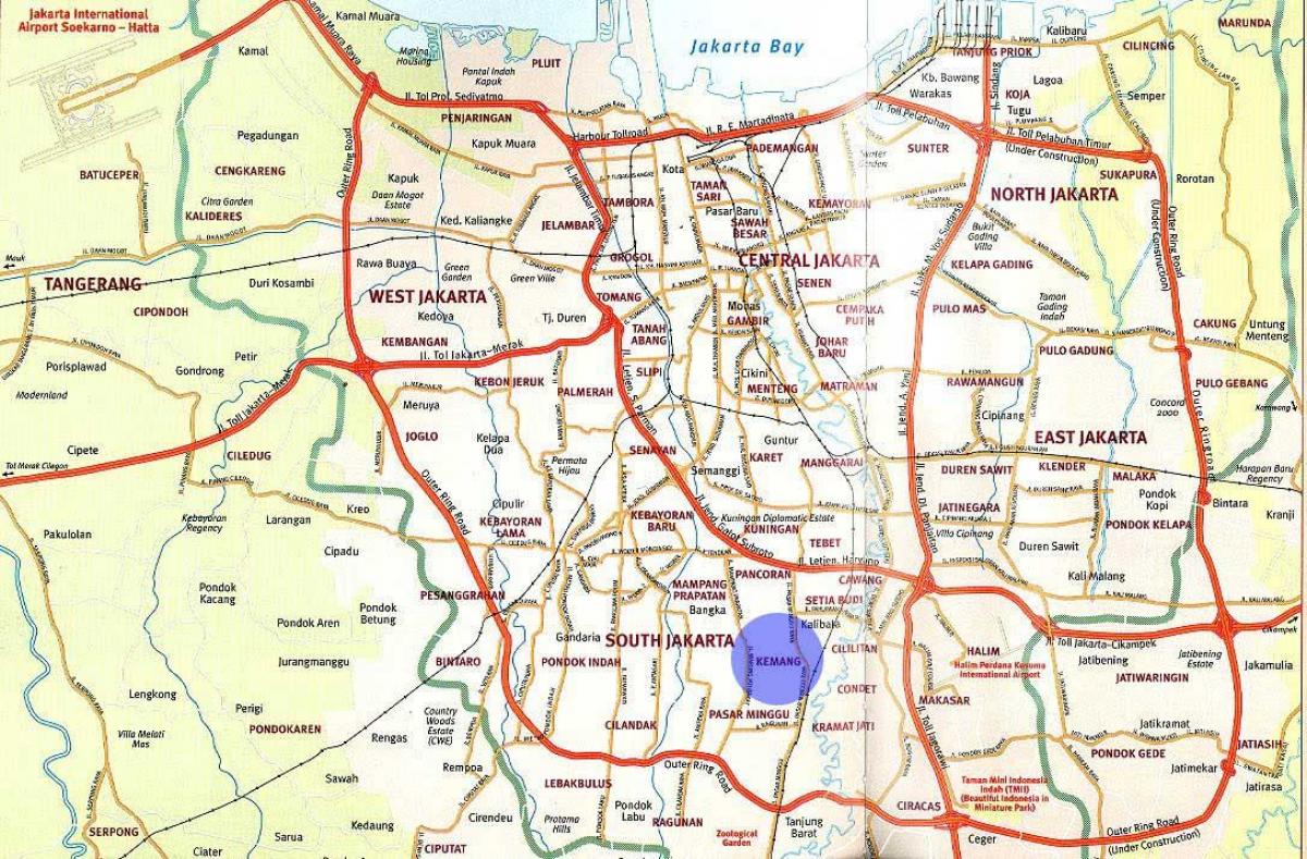 zemljevid kemang Jakarta