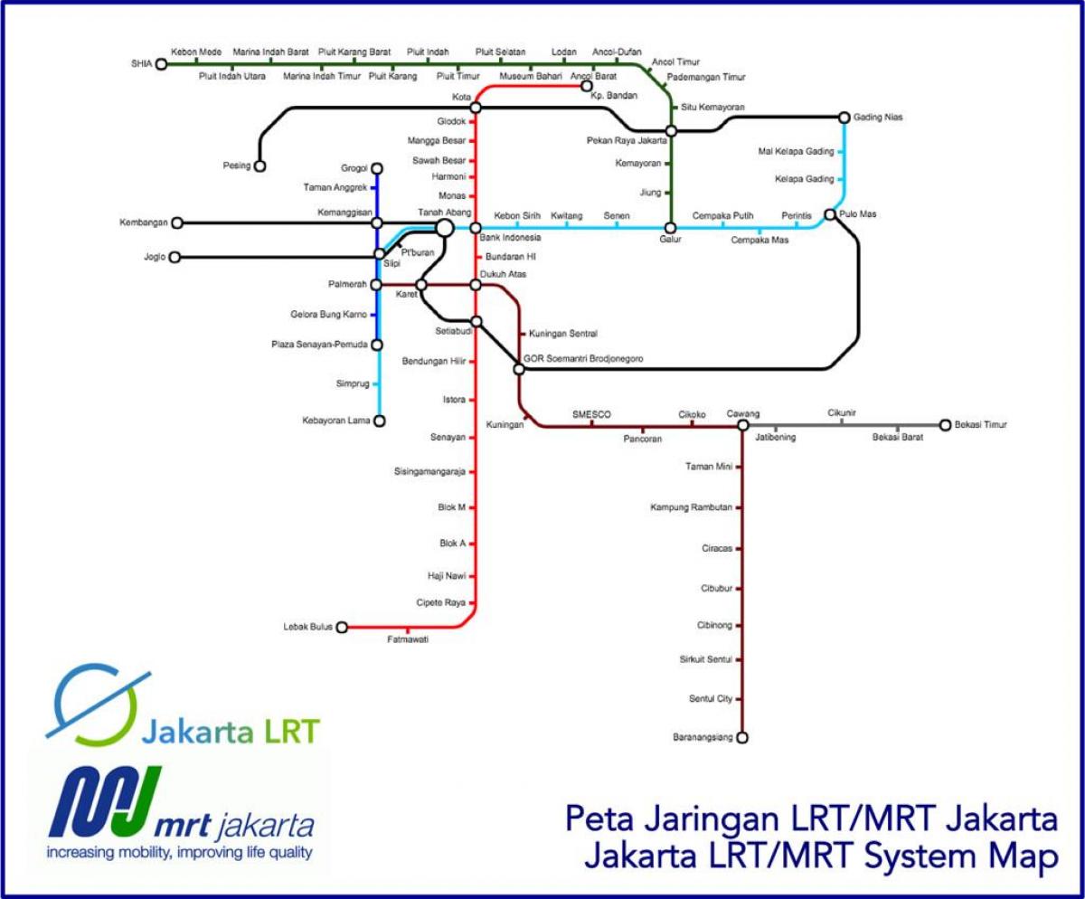 Jakarta lrt zemljevid