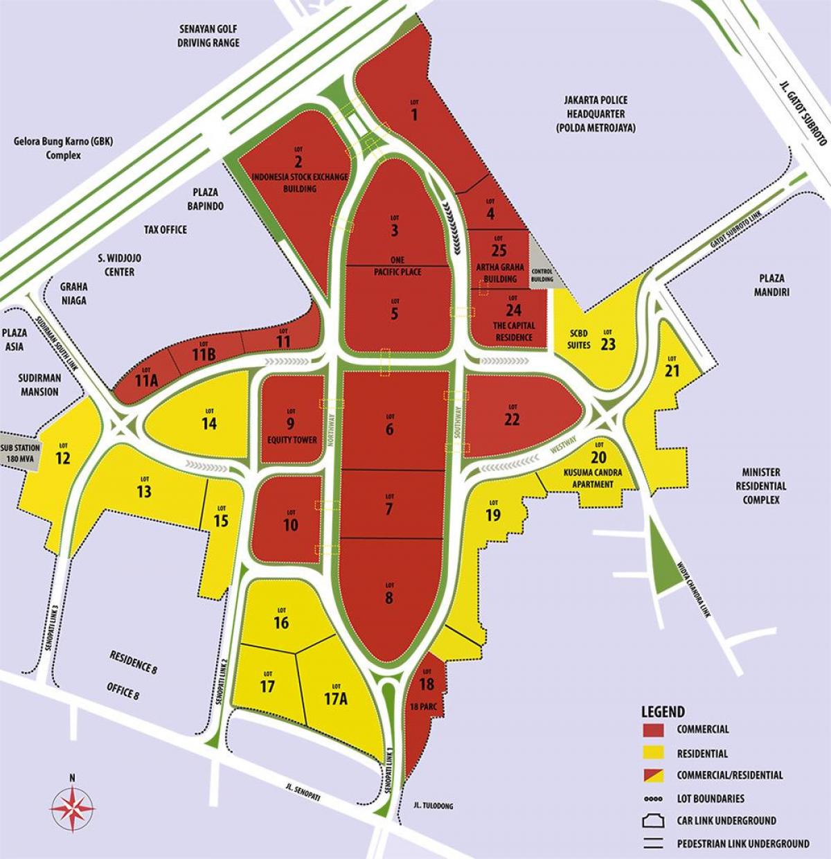 zemljevid scbd Jakarta