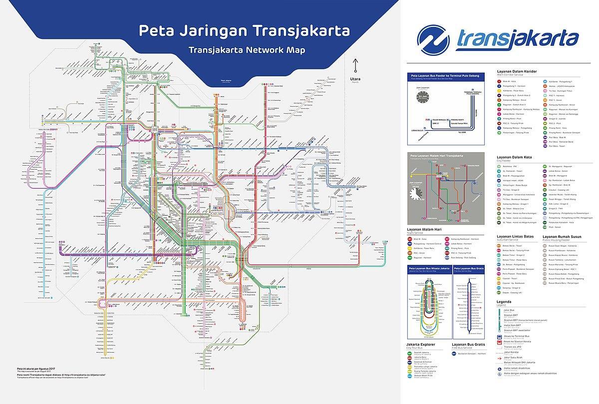 transJakarta poti zemljevid