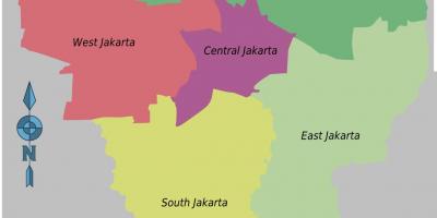 Zemljevid Jakarta okolišev