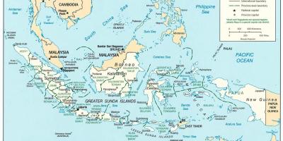 Jakarta indonezija zemljevid sveta