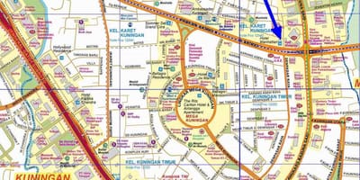 Zemljevid južne Jakarta