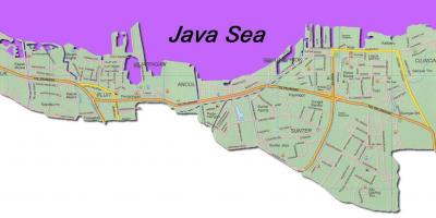Jakarta utara zemljevid